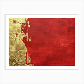 Gold And Red 2 Art Print