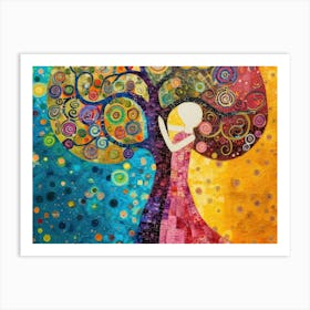 Contemporary Artwork Inspired By Gustav Klimt 4 Art Print