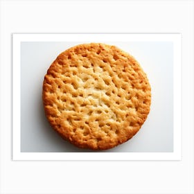 Biscuit On White Background Art Print