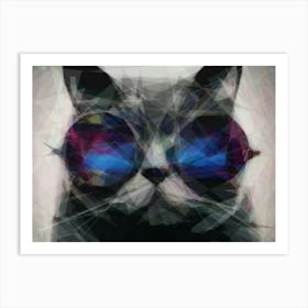 Cat With Sunglasses Art Print