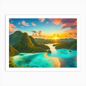 Sunrise at Raja Ampat Art Print