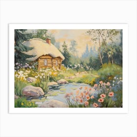 Fairy Tale Cottage In The Woods Art Print