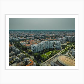 CityLife Milan residential buildings designed by architect Zaha Hadid, Milan. Modern buildings and condos. Art Print