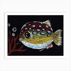 Pufferfish drawn by Paoling Rees  Art Print