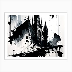 Black And White Painting 15 Art Print