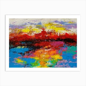 Abstract sun set Art Print