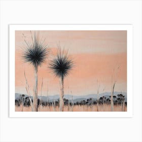 Australian native grasstrees Art Print