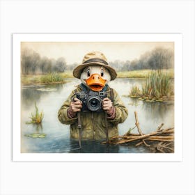 Duck Photographer Art Print