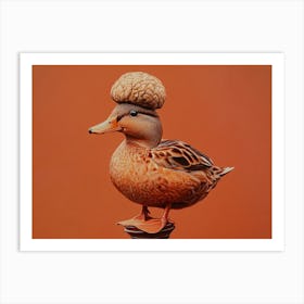 Duck With A Hat Art Print