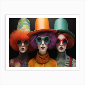 Glasses And Hats Art Print