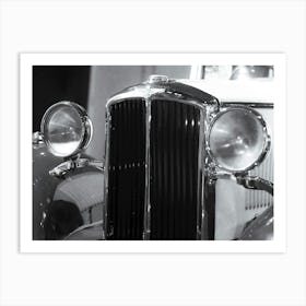 Black And White Vintage Car 1 Art Print