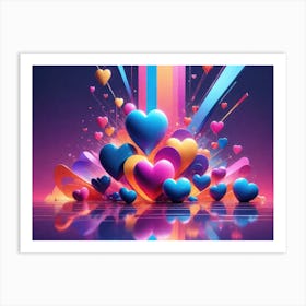 Colorful Heart Creative 36 Art Print