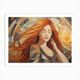 Woman In The Sun 18 Art Print