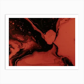 Red Liquid Art Print