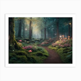 Magic Enchanted Forest Art Print