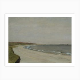 Vintage Painting Beach By The Sea Art Print