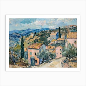 Countryside Comfort Painting Inspired By Paul Cezanne Art Print