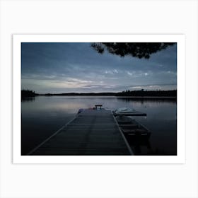 Dock At Dusk Art Print