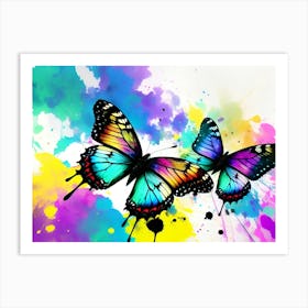 Colorful Butterflies 134 Art Print