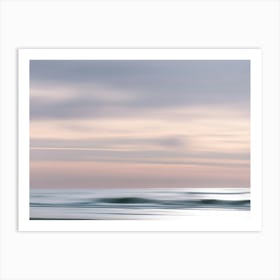 Sunset At The Beach | long exposure | Pastel | The Netherlands Art Print