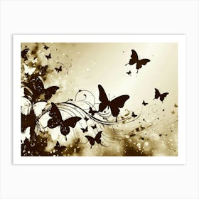 Butterfly Wallpaper 24 Art Print