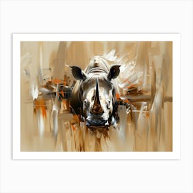 Rhino Art Print