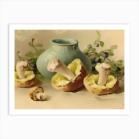 Mushrooms In A Vase Art Print