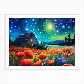 Poppies In The Field Art Print