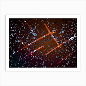 The Abstraction Is Dynamic The Speed Of Blue And Orange Art Print