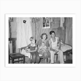 Family Living In Tin Town, Caruthersville, Missouri, Between The Levee And The River By Russell Lee Art Print