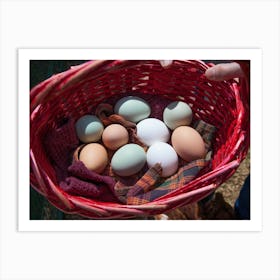 Basket Of Eggs 1 Art Print