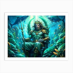 Poseidon, King Of The Sea Art Print