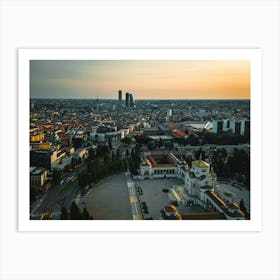 Sunset in Milan Art Poster Art Print