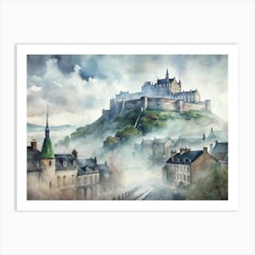 Castle In The Mist Art Print