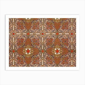 Arabic Art Pattern, Emile Prisses D’Avennes, La Decoration Arabe, Digitally Enhanced Lithograph From Ow Art Print