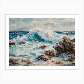 Ocean Crashing Waves Art Print