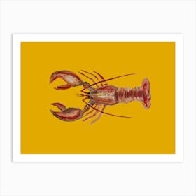 Mustard Lobster Art Print