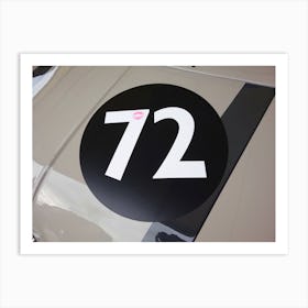 Racecar Number 72 Art Print