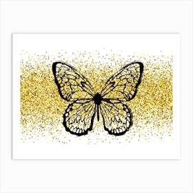 Glitter Luxury Butterfly Art Print