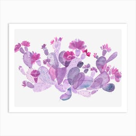 Purple Cactus Art Print