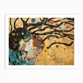 Contemporary Artwork Inspired By Gustav Klimt 3 Art Print