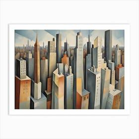 City Cubism Image Art Print