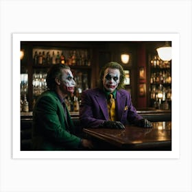 Joker And Batman 2 Art Print