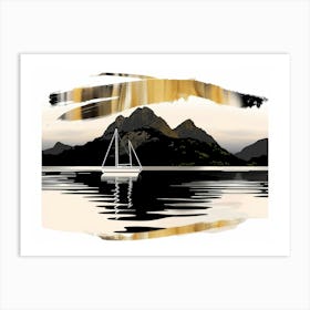 Sailboat On Water 1 Art Print