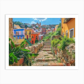 Colorful Houses In Mexico 1 Art Print