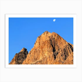 Moon Rising Over A Mountain (Greenland Series) Art Print