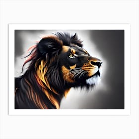 Lion Painting 17 Art Print