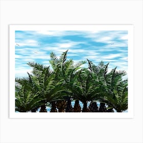 Palm Trees On The Beach 4 Art Print