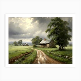 Rainy Day In The Countryside 1 Art Print