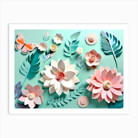 Paper Flowers Art Print